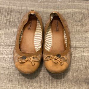 SPERRY TOP SIDER - TAN LEATHER & SUEDE FLAT